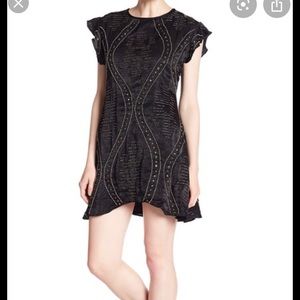 Free People S black abstract beaded dress